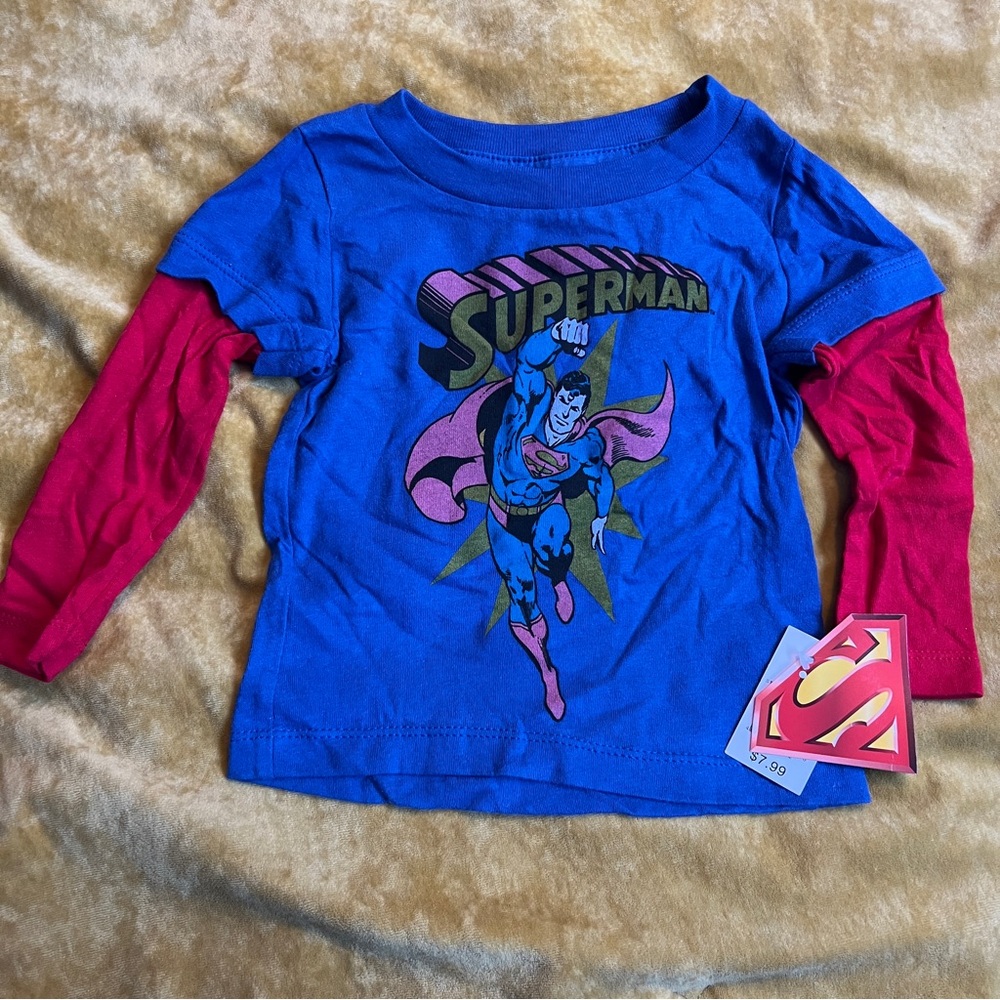 Superman toddler long sleeve graphic tee size 18 months